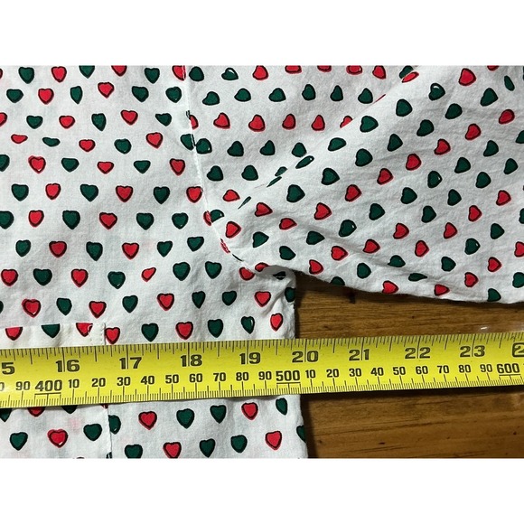 Roller Rabbit holiday hearts night shirt Small red green white cotton whimsical - Picture 12 of 14